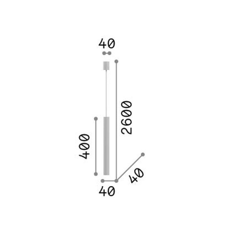 IdealLux-346854 - Look - White Pendant Ø 4 cm