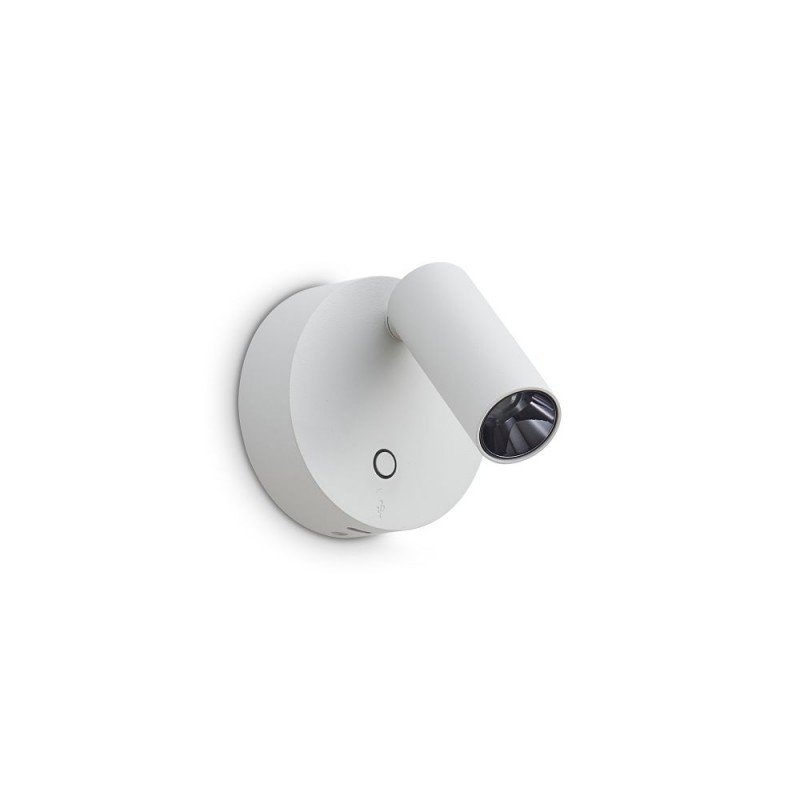 IdealLux-347479 - Elf - White Reading LED Wall Lamp with USB-C