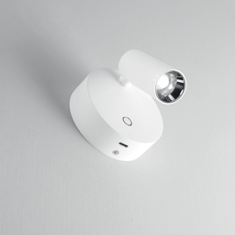 IdealLux-347479 - Elf - White Reading LED Wall Lamp with USB-C