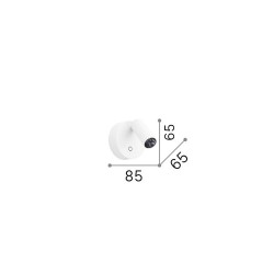 Elf - White & Gold Reading LED Wall Lamp with USB-C