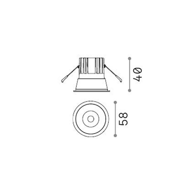 IdealLux-349077 - Game - Black & Gold LED Recessed Light ∅ 5.8 cm