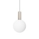 IdealLux-349206 - Odeon - Matt Varnished Magnetic LED Pendant with White Glass ∅ 20 cm