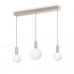 Odeon - Matt Varnished Magnetic LED over Island Fitting with White Glass 3200lm