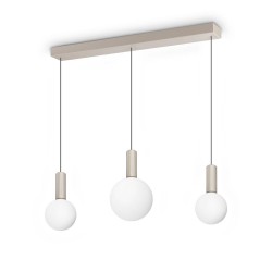 Odeon - Matt Varnished Magnetic LED over Island Fitting with White Glass 3200lm