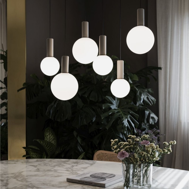 IdealLux-349220 - Odeon - Matt Varnished Magnetic LED over Island Fitting with White Glass