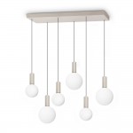 Odeon - Matt Varnished Magnetic LED over Island Fitting with White Glass