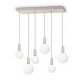 IdealLux-349220 - Odeon - Matt Varnished Magnetic LED over Island Fitting with White Glass
