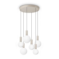 Odeon - Matt Varnished Magnetic LED Pendant with White Glass ∅ 57 cm
