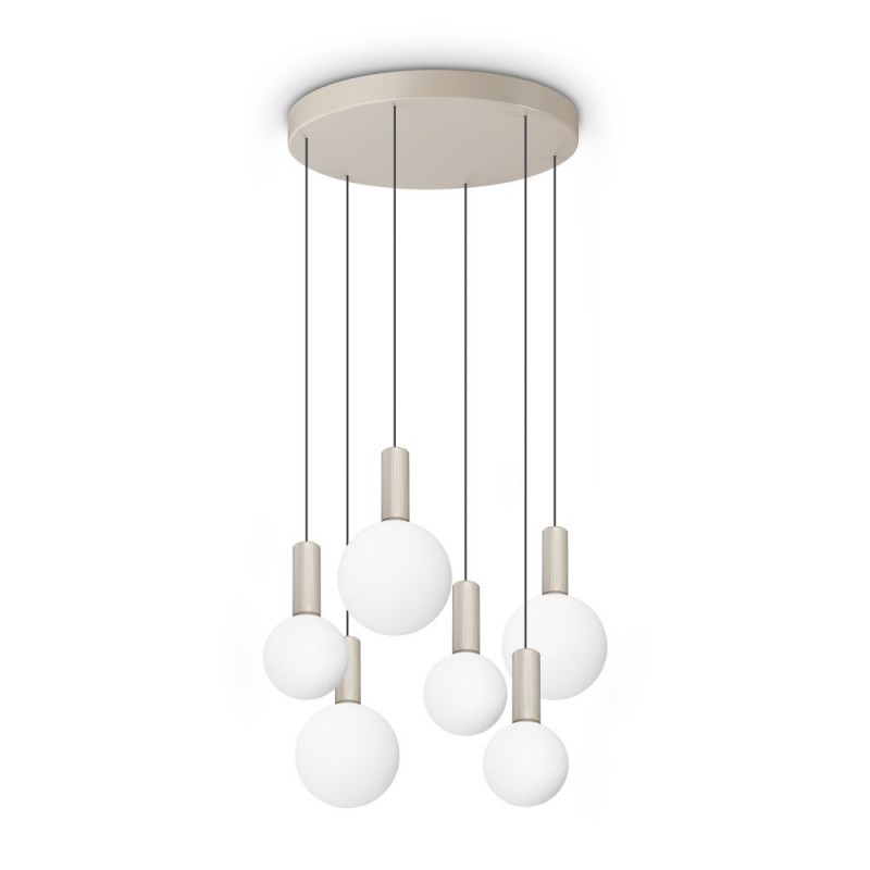 IdealLux-349237 - Odeon - Matt Varnished Magnetic LED Pendant with White Glass ∅ 57 cm