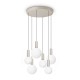 IdealLux-349237 - Odeon - Matt Varnished Magnetic LED Pendant with White Glass ∅ 57 cm