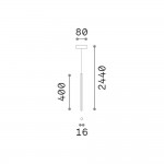 Look Square - Matt Black LED Pendant Ø 8 cm