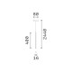 IdealLux-351650 - Look Square - Matt Black LED Pendant Ø 8 cm