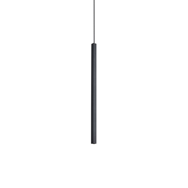 IdealLux-351650 - Look Square - Matt Black LED Pendant Ø 8 cm