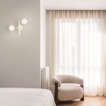 Atlas - White 2 Light Wall Lamp with Opal Glasses
