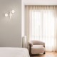 IdealLux-352008 - Atlas - White 2 Light Wall Lamp with Opal Glasses