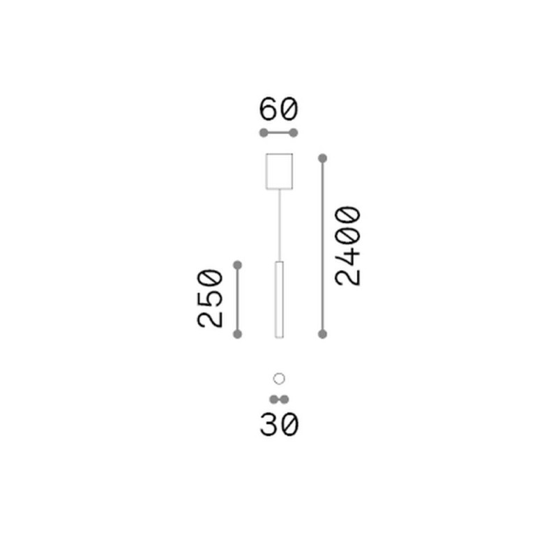 IdealLux-371078 - Look LED - Black LED Pendant Ø 6 cm