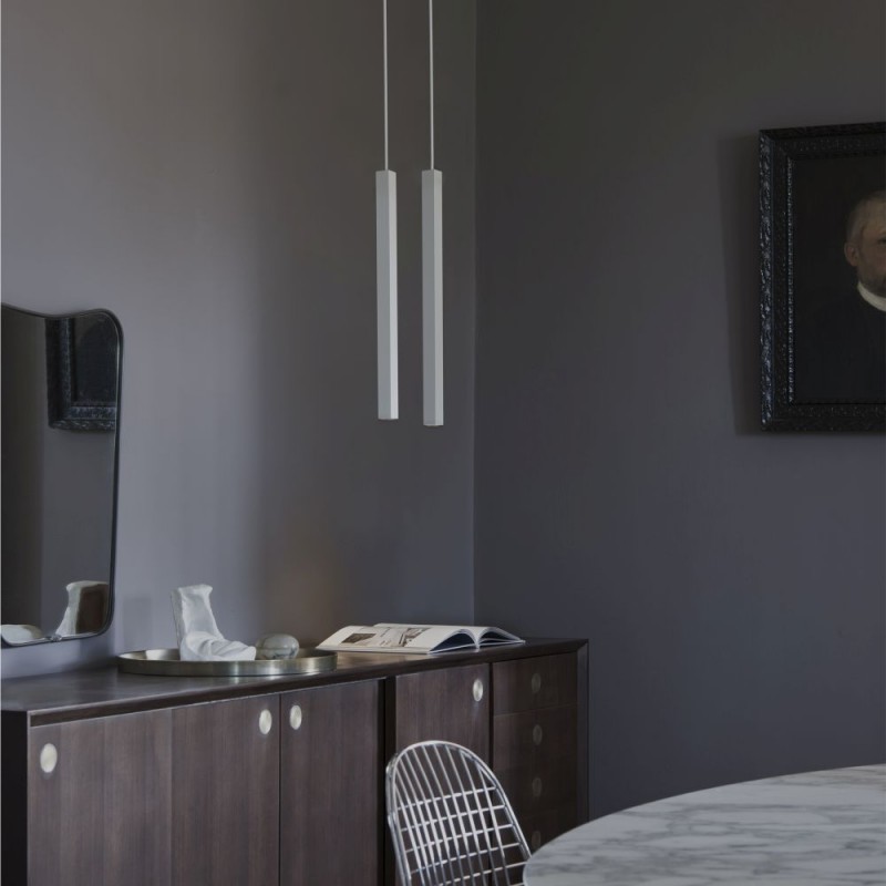 IdealLux-352268 - Look Square - Matt Black Pendant Ø 4 cm
