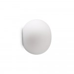 Cotton - White Wall Lamp with White Glass ∅ 15 cm