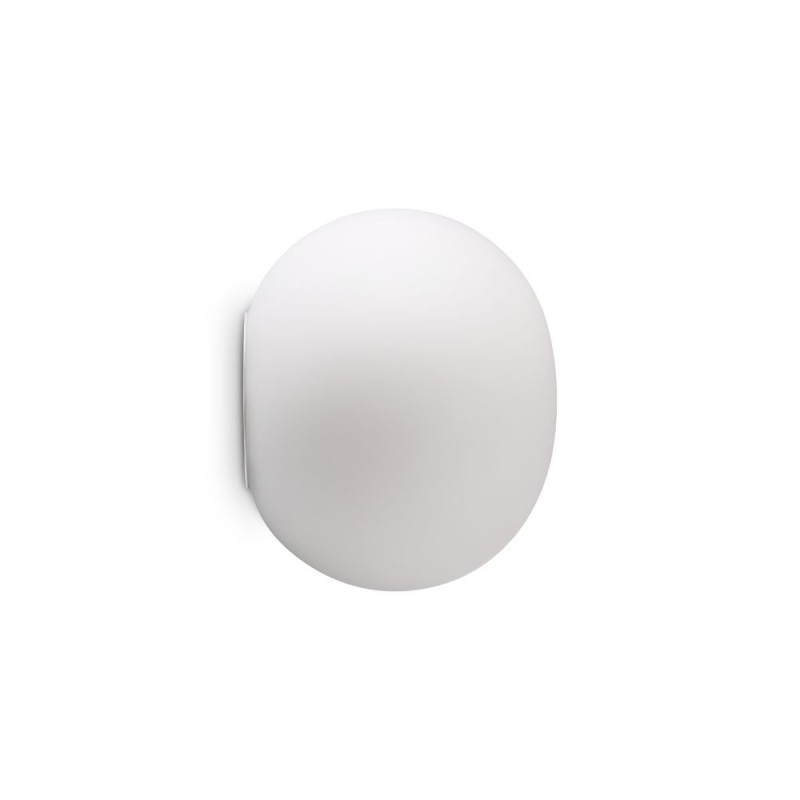 IdealLux-352329 - Cotton - White Wall Lamp with White Glass ∅ 15 cm
