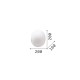 IdealLux-352336 - Cotton - White Wall Lamp with White Glass ∅ 20 cm