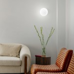 Cotton - White Wall Lamp with White Glass ∅ 20 cm