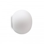Cotton - White Wall Lamp with White Glass ∅ 20 cm