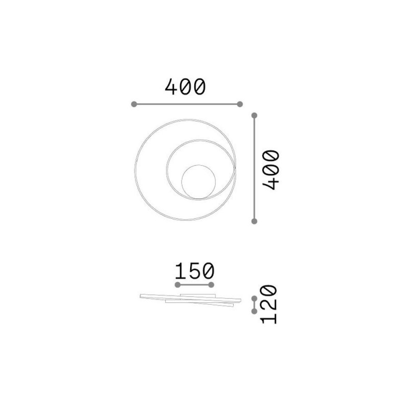 IdealLux-352442 - Oz - White LED Flush Ø 40 cm