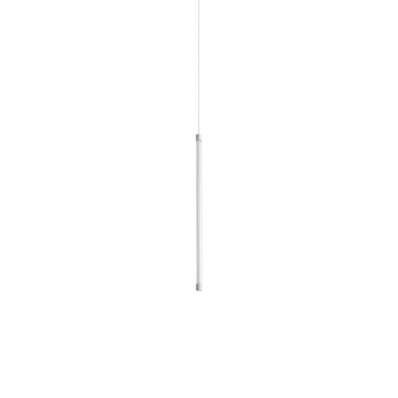 IdealLux-352664 - Tubix - White LED Pendant with Ribbed Diffuser