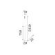 IdealLux-352671 - Tubix - White LED Pendant with Ribbed Diffuser