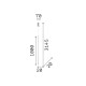 IdealLux-352688 - Tubix - White LED Pendant with Ribbed Diffuser