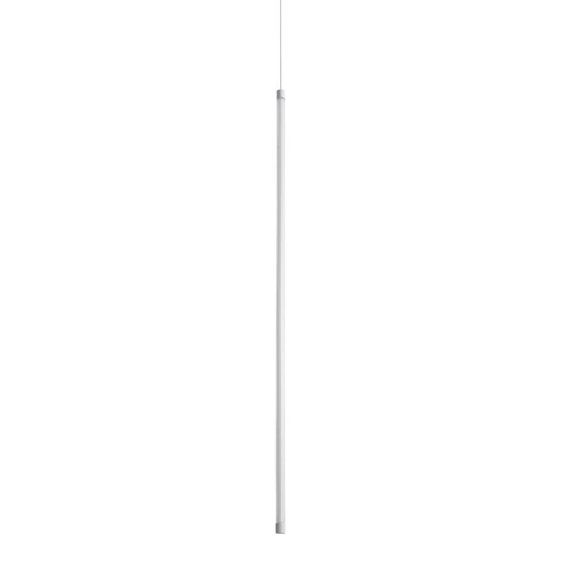 IdealLux-352688 - Tubix - White LED Pendant with Ribbed Diffuser