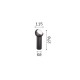 IdealLux-352848 - Bloom - Black Table Lamp with White Glass