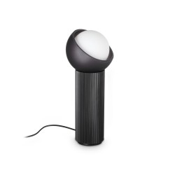 Bloom - Black Table Lamp with White Glass