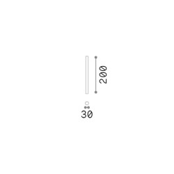 Look - Surface-Mounted Black Cylindrical LED Spotlight 20 cm