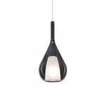 Kalique - Chrome Pendant with Smoked & White Glass Ø 18 cm