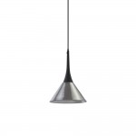 Cocktail - Black LED Pendant with Smoked Glass