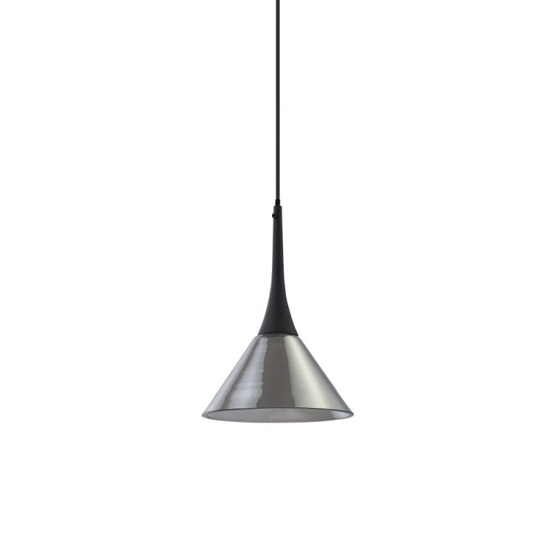 IdealLux-353630 - Cocktail - Black LED Pendant with Smoked Glass