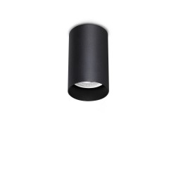 Look - Surface-Mounted Black Cylindrical Spotlight 10 cm