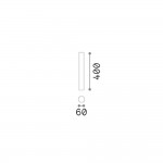 Look - Surface-Mounted Satin Brass Cylindrical Spotlight 40 cm