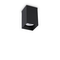 Look Square - Surface-Mounted Black Square Spotlight 10 cm