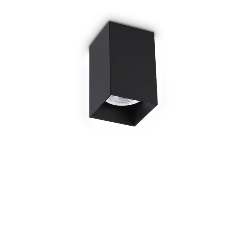 IdealLux-353845 - Look Square - Surface-Mounted Black Square Spotlight 10 cm