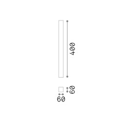 Look Square - Surface-Mounted Brass Square Spotlight 75 cm