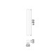 IdealLux-353852 - Look Square - Surface-Mounted Brass Square Spotlight 75 cm