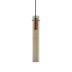 IdealLux-353869 - Flam - Brass LED Pendant with Amber Glass