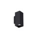 IdealLux-353937 - Look Square - Black Up & Down Wall Lamp 15 cm