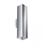 Look Square - Chrome Up & Down Wall Lamp 30 cm