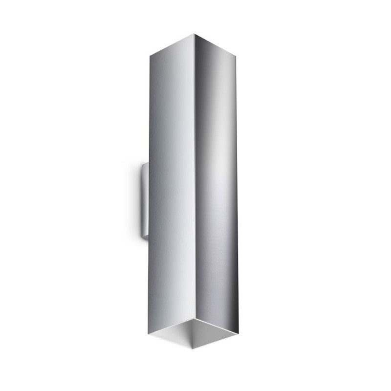 IdealLux-353944 - Look Square - Chrome Up & Down Wall Lamp 30 cm