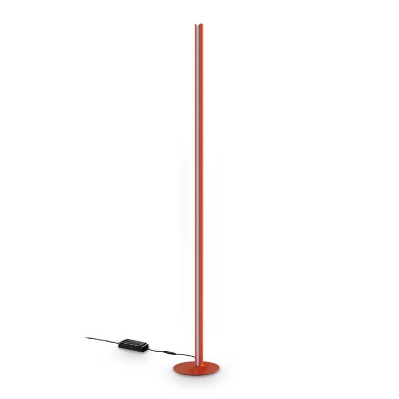 IdealLux-354668 - Dorica - Ribbed Orange LED Floor Lamp