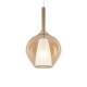 IdealLux-359526 - Kalique - Chrome Pendant with Amber & White Glass Ø 28 cm