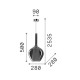 IdealLux-359540 - Kalique - Chrome Pendant with Copper & White Glass Ø 28 cm